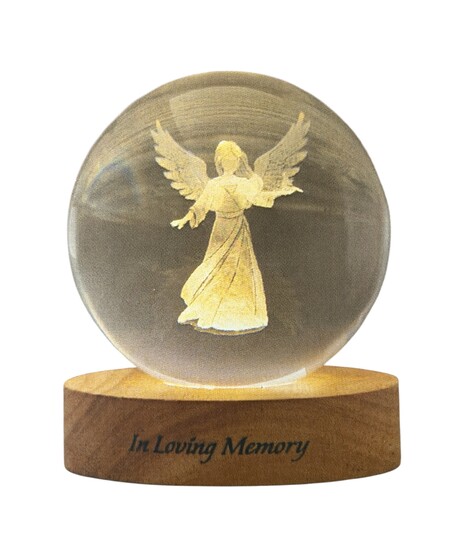 Angel of Remembrance Crystal Globe