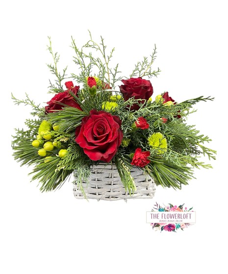 Holiday Charm Basket Arrangement