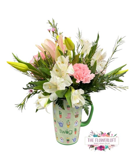 Sweet Spring Swig Mug Arrangement