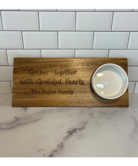 Personalized Serving Board and Bowl Set