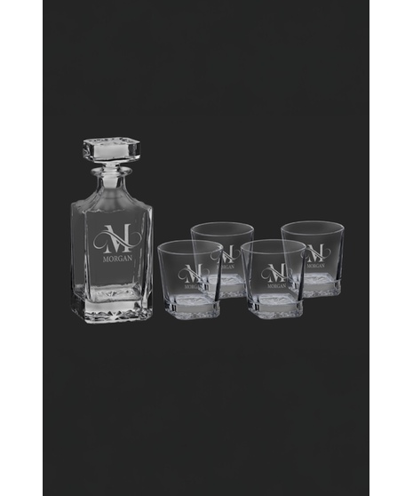 Personalized Glass Decanter Set