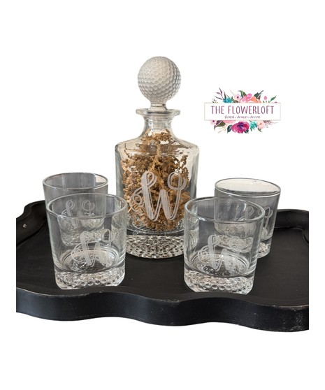 Personalized Glass Decanter Set