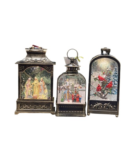 Winter Water Globe Lantern