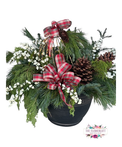 Winter Wonderland Outdoor Pine Planter